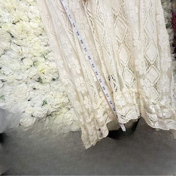Cupshe Lace Boho Midi Dress | Cream | Size Large | Beachy Romantic - Picture 11 of 16